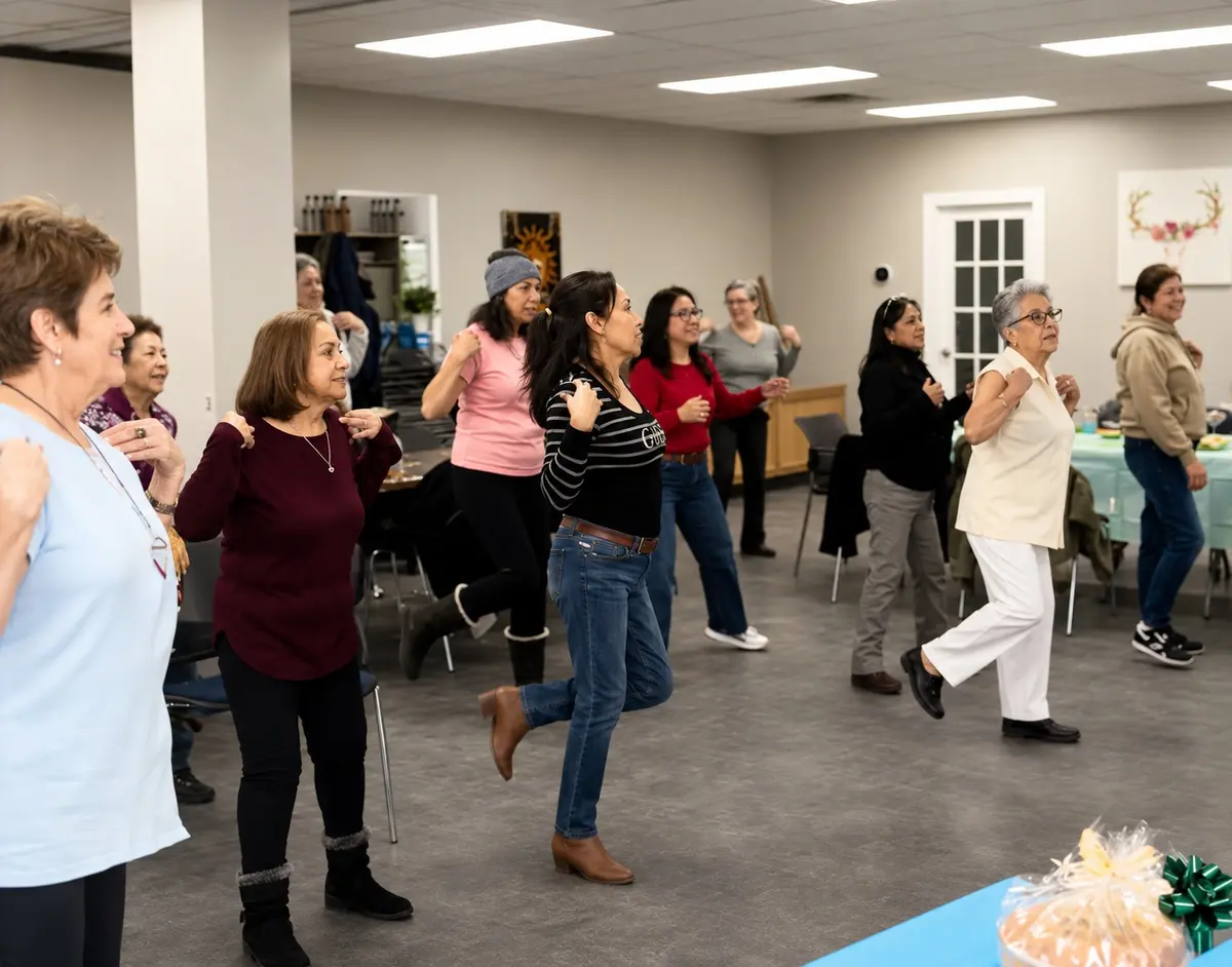 Participants enjoying a LAC community Zumba session